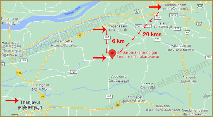 Garbarakshambigai Temple Google Map Location